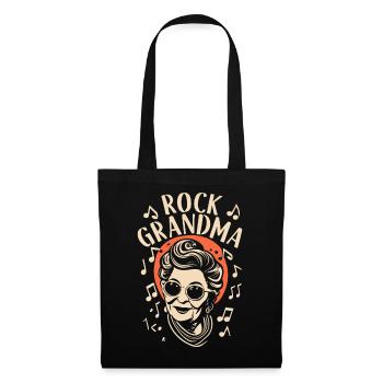 Rock Grand-mère Grand-mère Grand-mère Mamie mélomane - Sac en tissu - noir - Devant