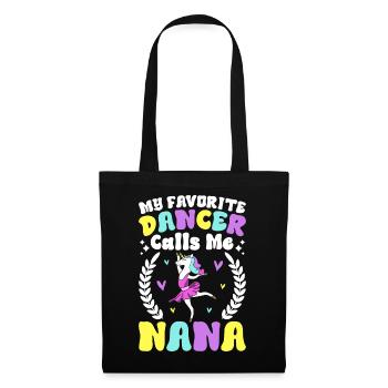 Ballerine de danse classique - Sac en tissu - noir - Devant
