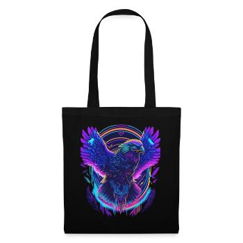 Flying Eagle Synthwave - Tote Bag - black - Front