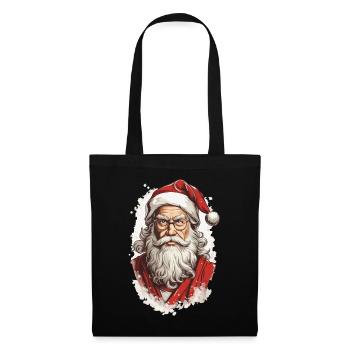 Père Noël magique Vintage Design de Noël - Sac en tissu - noir - Devant