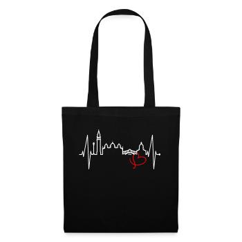 Venice Skyline Heartbeat Italy I Love Venezia - Tote Bag - black - Front