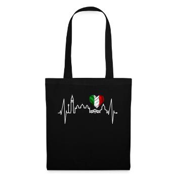 Venice Skyline Heartbeat Italy I Love Venezia - Tote Bag - black - Front