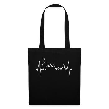 Venice Skyline Heartbeat Italy I Love Venezia - Tote Bag - black - Front