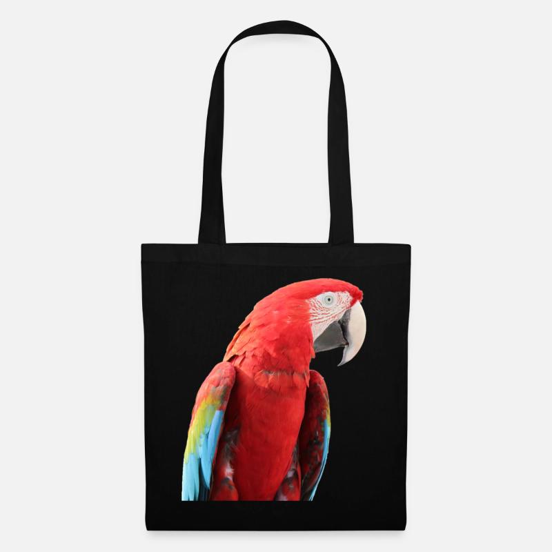 Papageien Vogel T-shirt Geschenk - Stoffbeutel - Schwarz