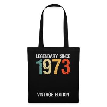 50. Geburtstag Legendary Since 1973 vintage - Stoffbeutel - Schwarz - Vorne