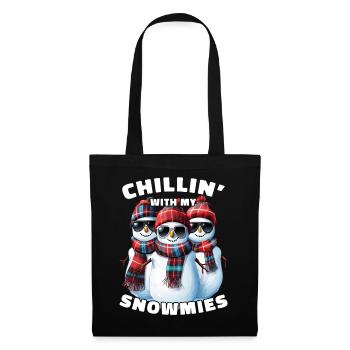 Chillin With My Snowmies Sunglasses Snowmen - Tote Bag - black - Front