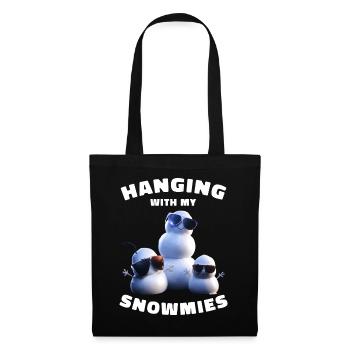 Hanging With My Snowmies Funny Snowmen - Tote Bag - black - Front