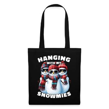 Hanging With My Snowmies Sunglasses Snowmen - Tote Bag - black - Front