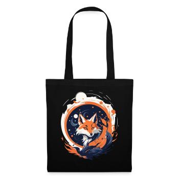 Kitsune Spiritual Elegance Japon Streetwear - Sac en tissu - noir - Devant