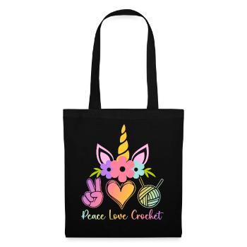 Crochet Crochet Knitting - Tote Bag - black - Front