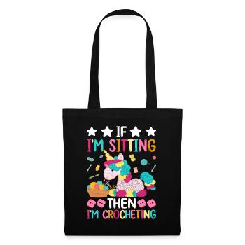 Crochet Tricot - Sac en tissu - noir - Devant