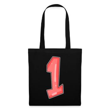 1 red - Tote Bag - black - Front