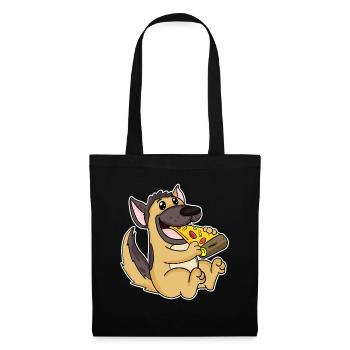 German Shepherd Dog Pizza - Tote Bag - black - Front