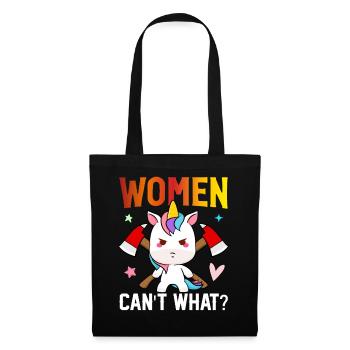 Firefighter Girl Fire Fighting - Tote Bag - black - Front