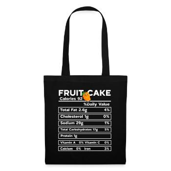 Gâteau aux fruits drôle pour la nutrition de Thanksgiving en famille - Sac en tissu - noir - Devant