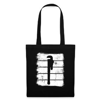 Water Pipe Wrench Sketch - Tote Bag - black - Front