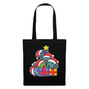 Arbre de Noël Arbre de Noël - Sac en tissu - noir - Devant