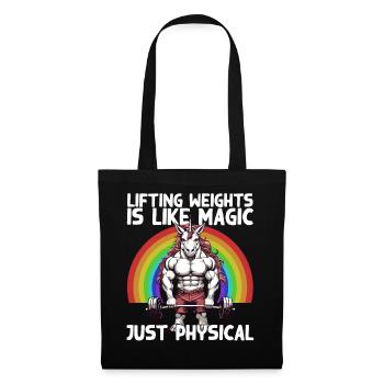 Bodybuilder Unicorn Workout Magic Saying - Tote Bag - black - Front
