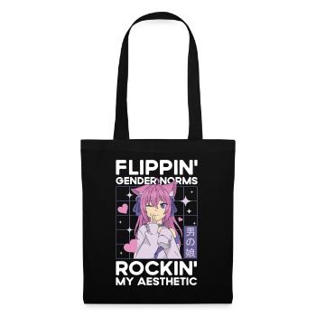 Crossdressing Crossdresser MTF Anime - Tote Bag - black - Front