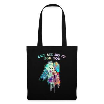 Drôle de chien Barzoï Meme Pop Art - Sac en tissu - noir - Devant