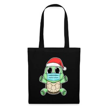 Turtle Christmas Funny - Tote Bag - black - Front
