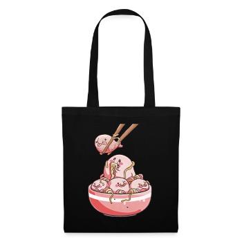 Kawaii Blob Fish Ramen Noodles Japanese Food - Tote Bag - black - Front