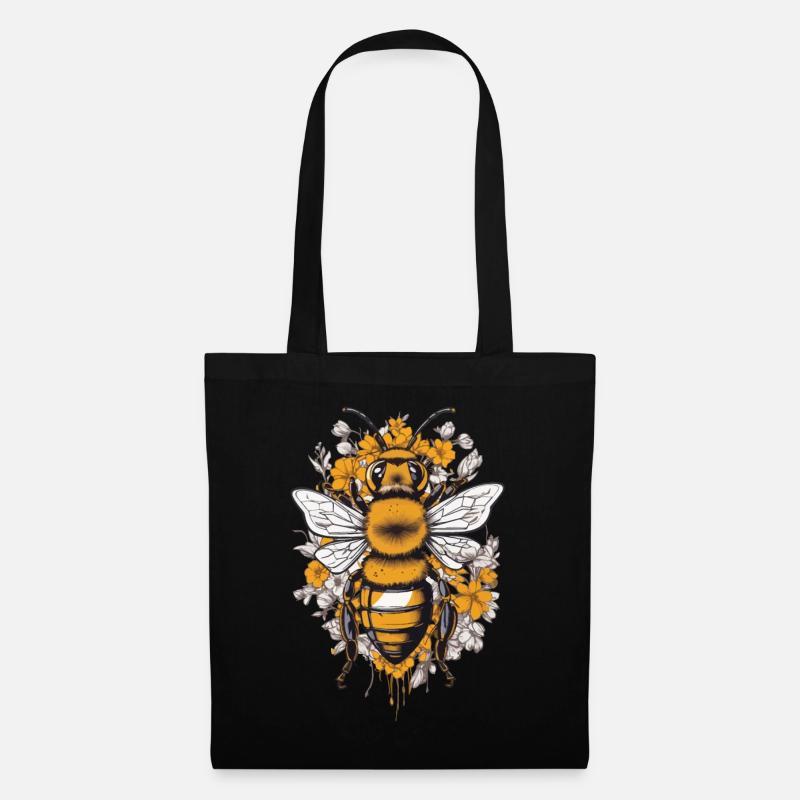 Hobby Imker Bienen Ästhetik Honigliebe Design - Stoffbeutel - Schwarz
