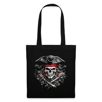 Jolly Roger Pirate Skull Party Halloween Design - Tote Bag - black - Front