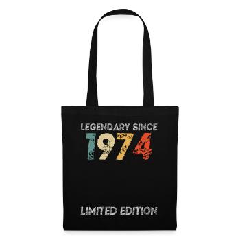 50th Birthday Legendary Since 1974 vintage - Tote Bag - black - Front