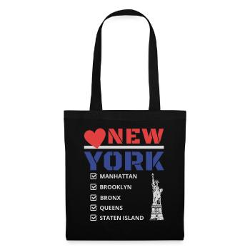 New York City Five Boroughs J'aime New York Bronx - Sac en tissu - noir - Devant