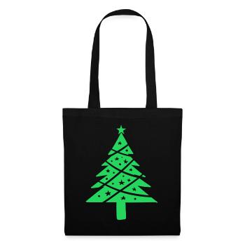 Frohe weihnachten Frohe weihnachten Frohe weihnach - Stoffbeutel - Schwarz - Vorne