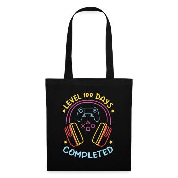Level 100 Days Completed - 100 Days of School - Tote Bag - black - Front