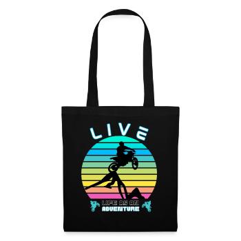 Living Life as an Adventure - Moto Cross - Tote Bag - black - Front