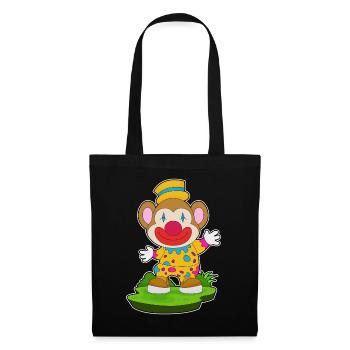 Affe Clown - Stoffbeutel - Schwarz - Vorne