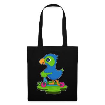 Trottinette Perroquet - Sac en tissu - noir - Devant