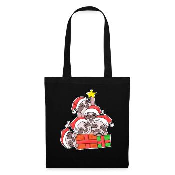 Sloth Christmas Tree Christmas - Tote Bag - black - Front