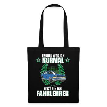 Fahrlehrer Auto Fahrschule Lustiges Geschenk - Stoffbeutel - Schwarz - Vorne