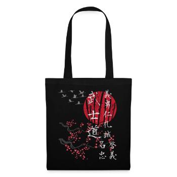 Japan Vintage japanische Kunst Streetwear - Stoffbeutel - Schwarz - Vorne