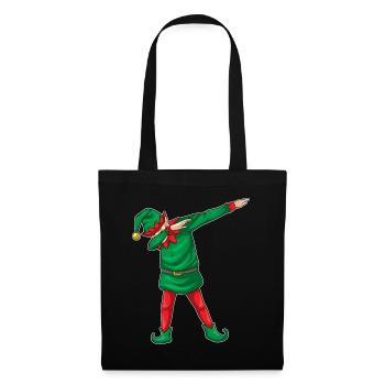 Elf Weihnachten Hip Hop Tanz - Stoffbeutel - Schwarz - Vorne