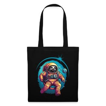 Faultier Astronaut Weltraum Raumfahrt Geschenk - Stoffbeutel - Schwarz - Vorne