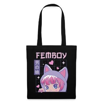 Femboy Crossdressing Crossdresser MTF Anime - Tote Bag - black - Front