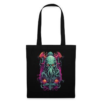 Gothique Cthulhu démon Halloween monstre Design - Sac en tissu - noir - Devant