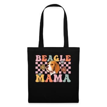 Groovy Dog Beagle-Liebhaber - Stoffbeutel - Schwarz - Vorne
