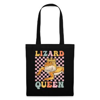 Groovy Bearded Dragon Girl Lizard Lover - Tote Bag - black - Front