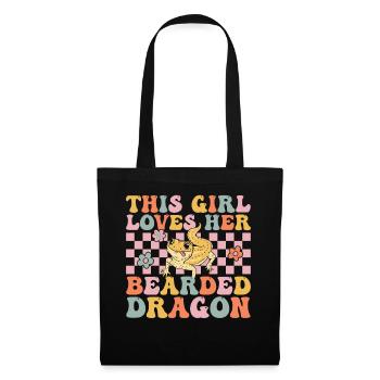 Bearded Dragon Girl - Tote Bag - black - Front