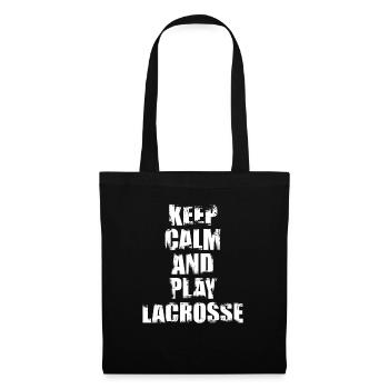 Motivierender Lacrosse Spruch - Stoffbeutel - Schwarz - Vorne