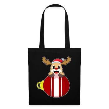 Bal de Noël des rennes - Sac en tissu - noir - Devant
