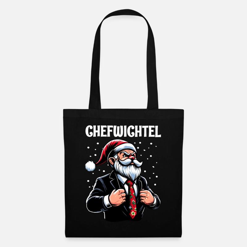 Chefwichtel Weihnachts Gnome - Stoffbeutel - Schwarz