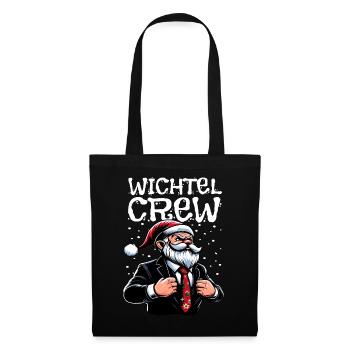 Wichtel Crew Weihnachts Gnome - Stoffbeutel - Schwarz - Vorne