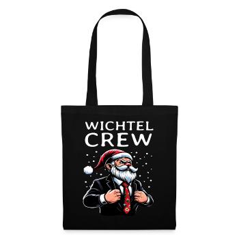 Anzug Wichtel Crew Weihnachts Gnome - Stoffbeutel - Schwarz - Vorne